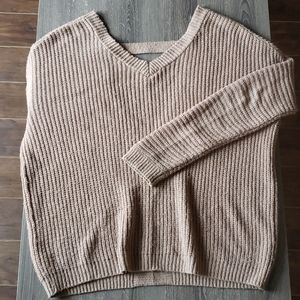 Open Back Drop Shoulder Knit Sweater | S